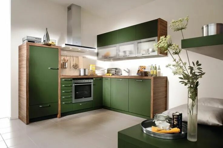 Кухня современная дизайн зеленая Минималистская кухня, Кухонная мебель, Переделка кухонного шкафа