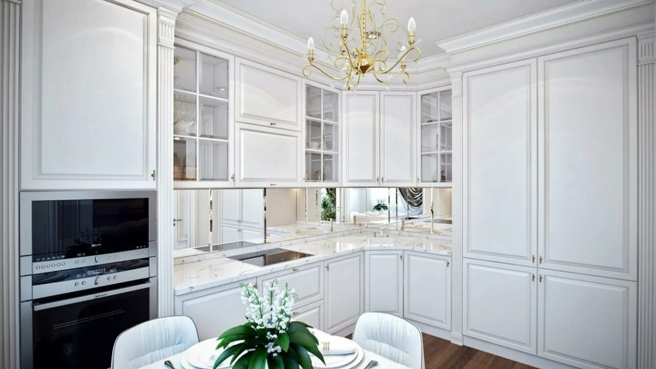 Кухня современная классика фото угловая Купить угловую кухню недорого в Москве от производителя - 100-Кухонь