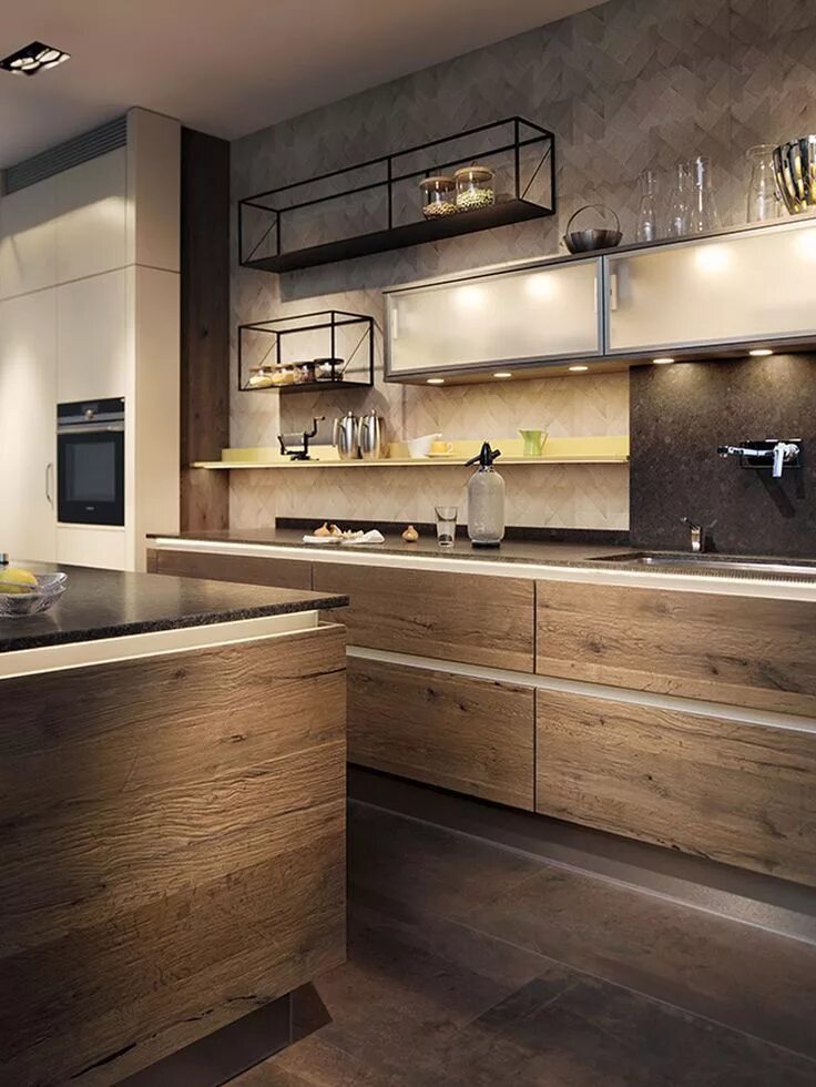 Кухня современный дизайн дерево Modern Kitchen Cabinets Ideas to Get More Inspiration Dish #modernkitchencabinet