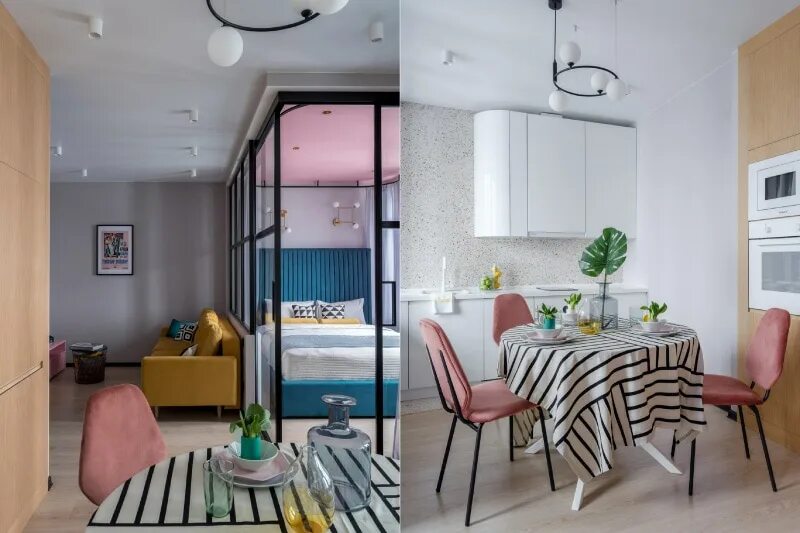 Кухня спальня дизайн Объединяем кухню со спальней - комфортное решение для маленьких квартир