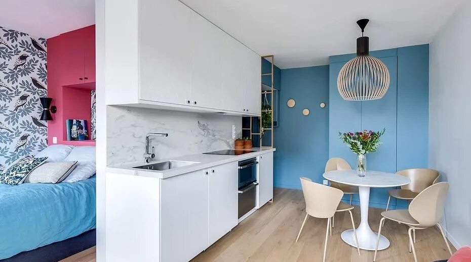 Кухня спальня дизайн 20 кв м Есть ли жизнь в 20-метровых квартирах? FURNIPRICE Дзен