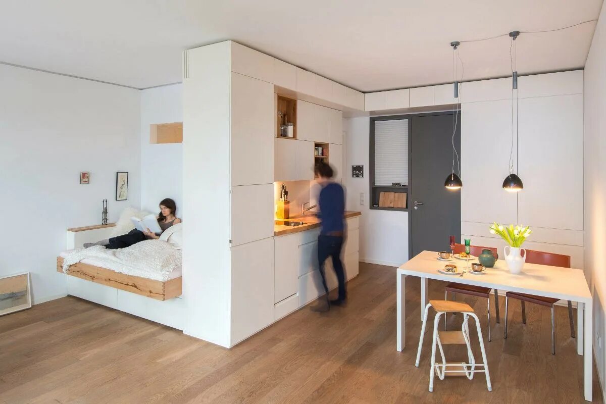 Кухня спальня дизайн Дизайн квартиры-студии - идеи и советы дизайнеров