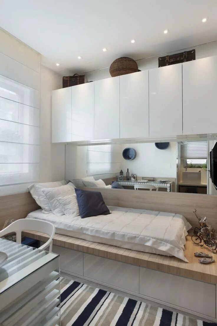 Кухня спальным местом дизайн 46 Space Saving Ideas for Organizing Your Small Bedroom - Homiku.com Quarto solt