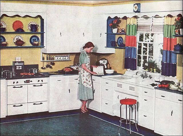 Кухня ссср фото 1938 Kitchen - Housewife in situ 1930s kitchen, Vintage kitchen, Retro
