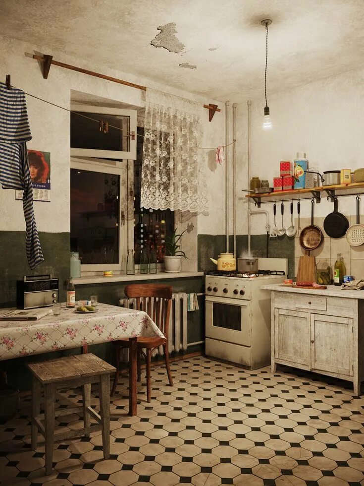 Кухня ссср фото Kitchen, Alina Malina Retro kitchen, House interior, Interior