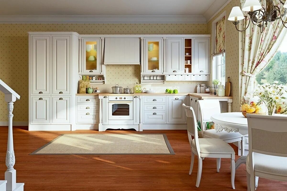 Кухня стефани фото в интерьере Кухня Вилладж - купить кухонный гарнитур на заказ в Новосибирске от компании "LO