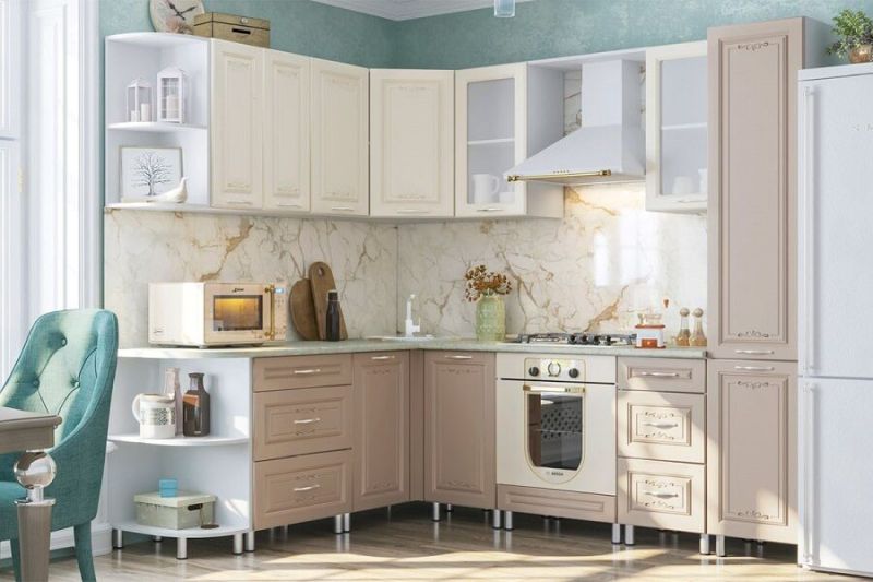 Кухня стефани фото в интерьере Кухонный гарнитур Элизабет (Модульная) "Стефани" h 720 Цена 0 ⭐ Meb96 Пермь