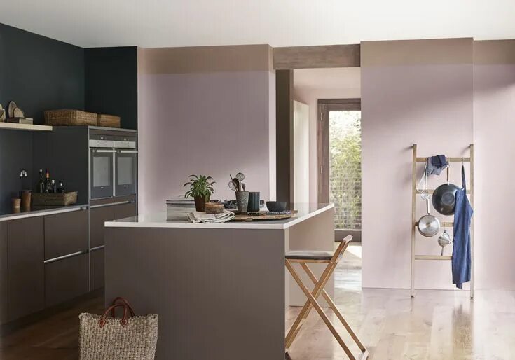 Кухня стены краска фото Le brun cachemire élu couleur de l’année 2018 par Dulux Valentine ! - Elle Décor