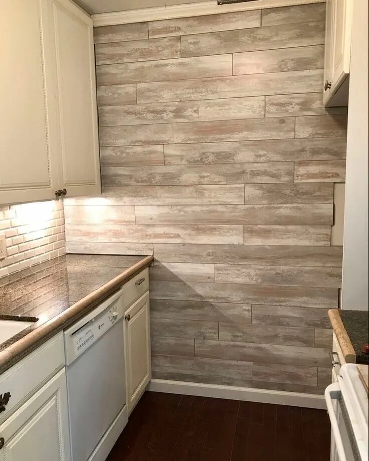 Кухня стены ламинат дизайн Laminate on walls Flooring on walls, Laminate flooring on walls, Kitchen redecor
