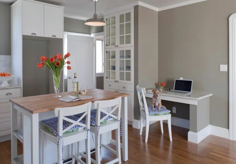 Кухня стены под покраску фото Светлая мебель Grey kitchens, Kitchen colors, House interior