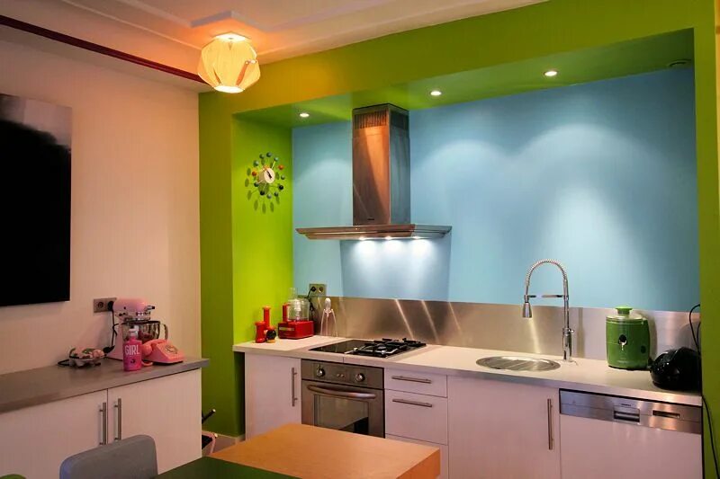 Кухня стены под покраску фото Près de 20 exemples de cuisine bicolore pour trouver la vôtre Décoration cuisine