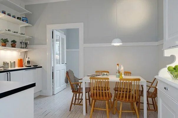 Кухня стены под покраску фото Кухня в скандинавском стиле (фото) интерьер, скандинавский стиль, кухня в стиле 