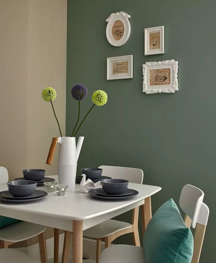 Кухня стены под покраску фото в интерьере Красивая квартира в Нижнем Новгороде (100 кв. м) ) ◾ Фото ◾ Идеи ◾ Дизайн Interi