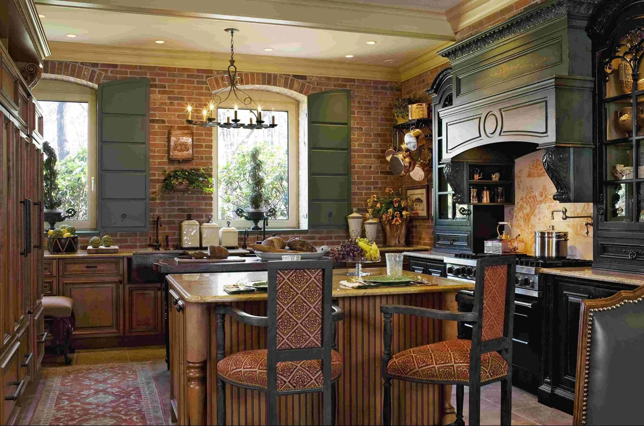 Кухня стили интерьера в доме Country kitchen designs, Kitchens without upper cabinets, Country kitchen decor
