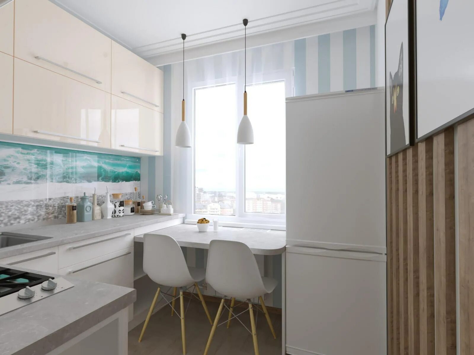 Кухня стол у окна фото дизайн Дизайн кухни 3 на 3 метра: 40 фото, лучшие идеи дизайна