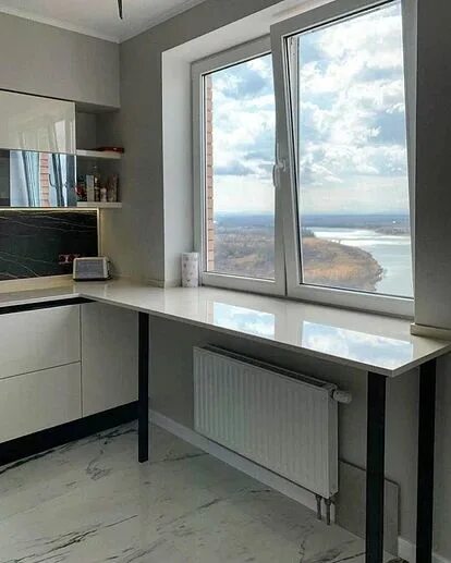 Кухня стол у окна фото дизайн Дизайн кухни с барной стойкой: 70+ фото современных интерьеров Дизайн, Интерьер,