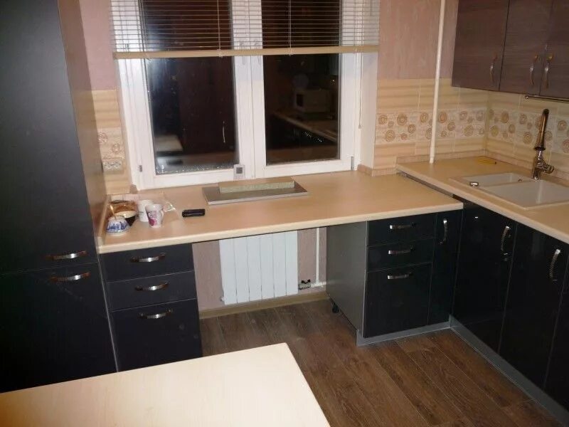 Кухня столешница у окна фото кухня с окном - Фрилансер sergey_design - Портфолио Планы кухни, Интерьер кухни,