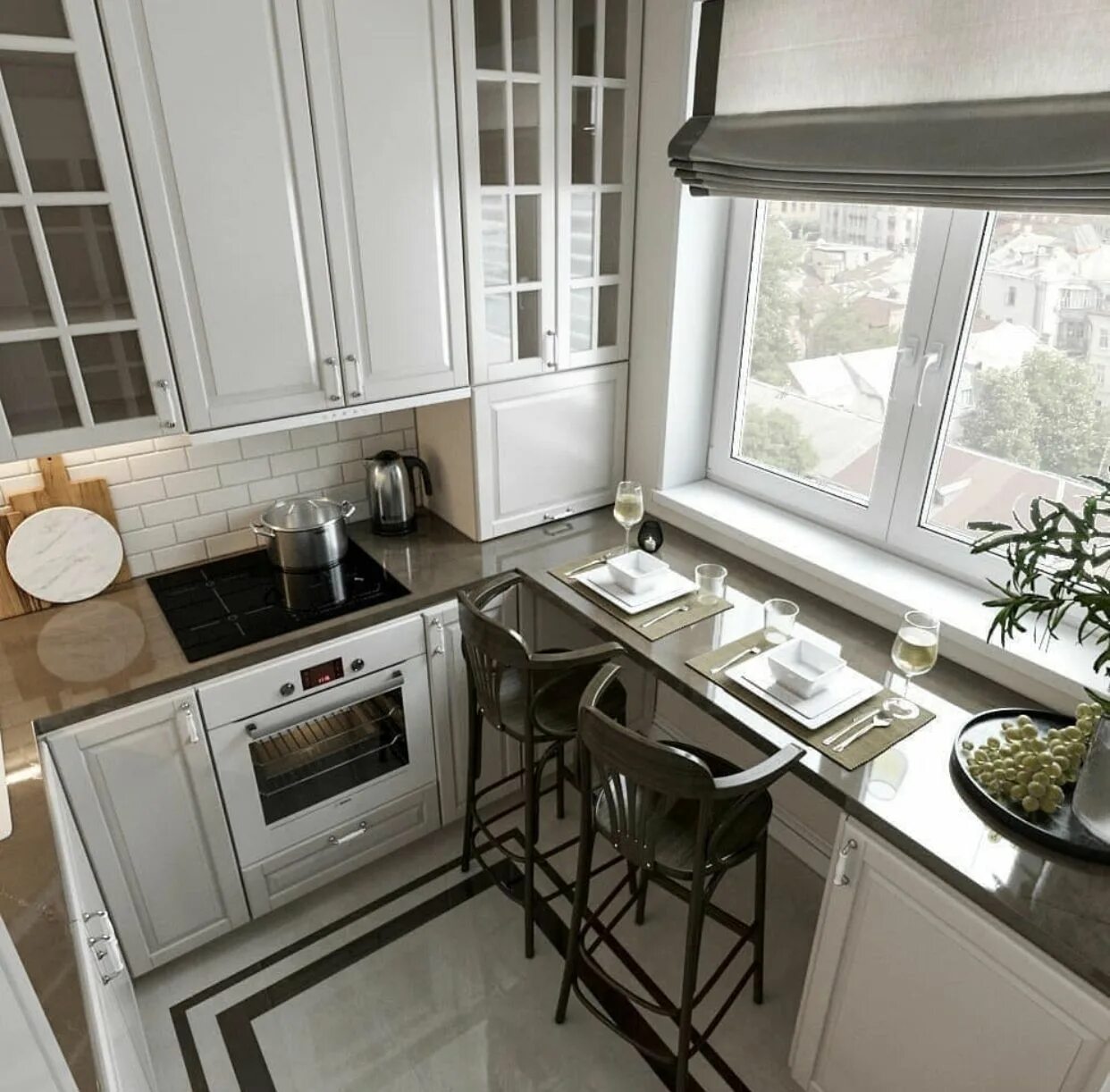 Кухня столешница у окна фото Пин от пользователя Antipova Ekaterina на доске Кухня Интерьер кухни, Небольшие 