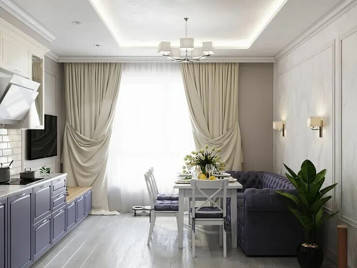 Кухня столовая 17 кв м дизайн фото Пин от пользователя Irina на доске интерьер Дизайн дома, Интерьер кухни, Интерье