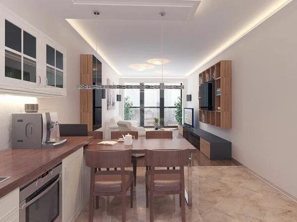 Кухня столовая 17 кв м дизайн фото Пин от пользователя Marina Drizd на доске Drizd’s nest Гостиная, совмещённая с к