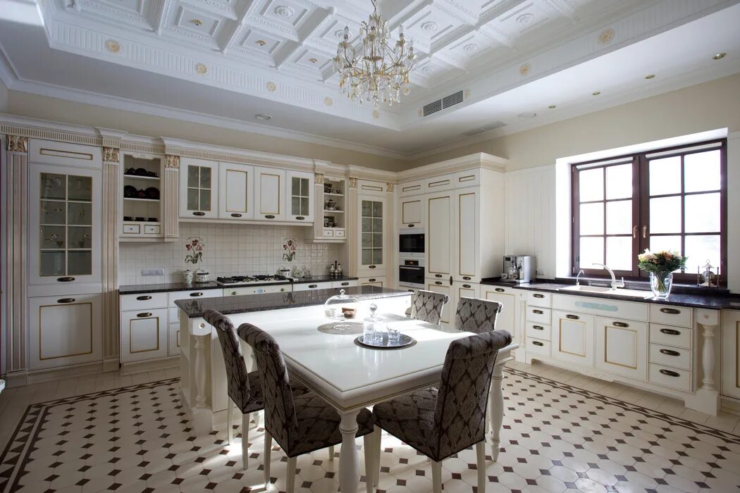 Кухня столовая дизайн интерьер фото частного дома Дизайн кухни в частном доме фото - DelaDom.ru