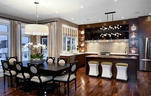 Кухня столовая фото a world of dream homes Dining room contemporary, Home, Contemporary dining room
