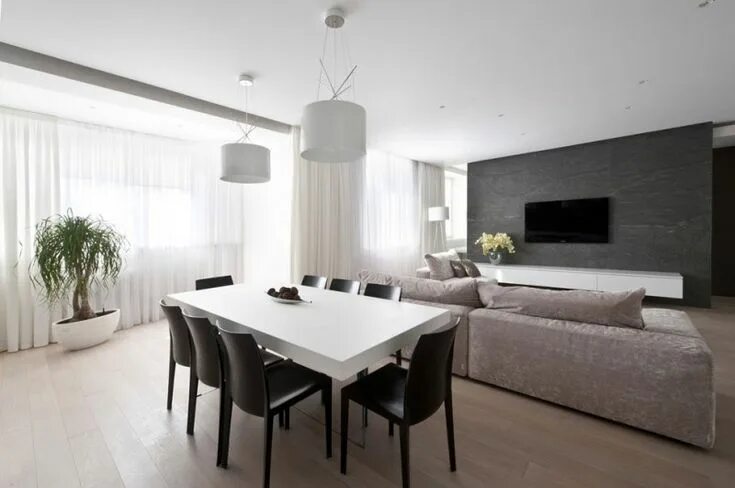 Кухня столовая гостиная дизайн в современном стиле An Apartment in Moscow by Alexandra Fedorova HomeDSGN Apartment interior, Dream 