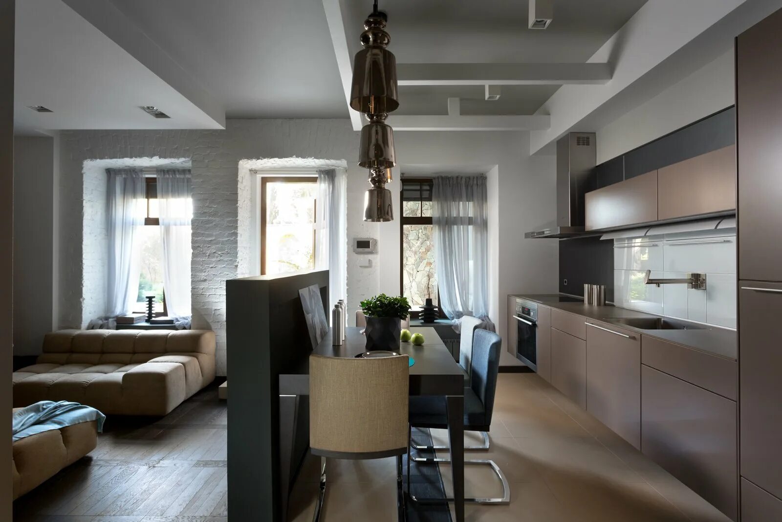 Кухня столовая гостиная планировка 40 кв Photo 3 of 14 in The Garden Apartment - Dwell