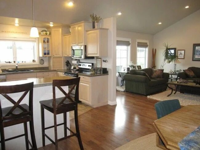 Кухня столовая гостиная планировка в частном доме Creative Plans for the Open Concept Kitchen - Decor Around The World Living room