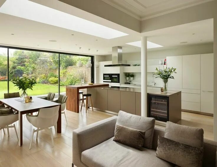 Кухня столовая гостиная планировка в частном доме Cómo tener una casa según la filosofía del feng shui habitissimo Open plan kitch