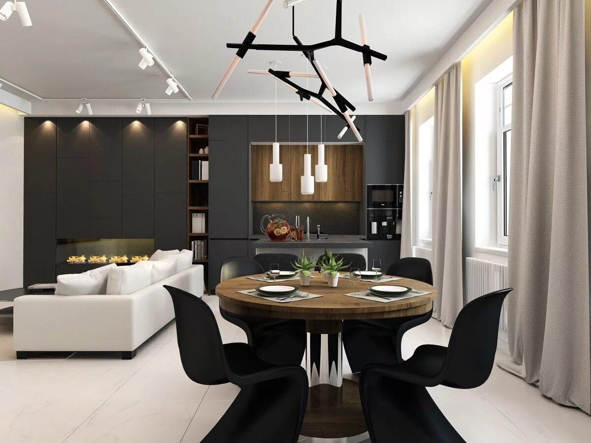 Кухня столовая гостиная современный дизайн 50 Strikingly Modern Dining Rooms That Inspire You To Entertain Современная стол
