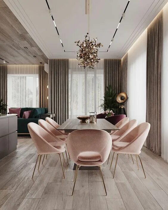 Кухня столовая гостиная современный дизайн 7 Dining Room Chandeliers That Will Spark a Luxury Atmosphere Luxury dining room