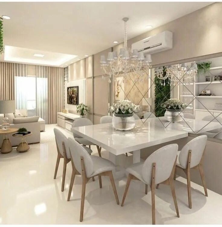 Кухня столовая гостиная современный дизайн Pin on Sala de jantar/estar Dining room contemporary, Living room designs, House