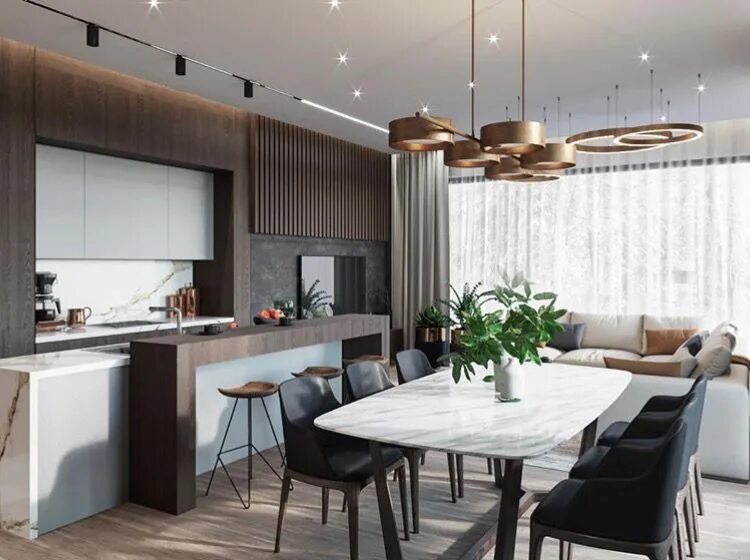 Кухня столовая гостиная современный дизайн Пин от пользователя Tatyana Shekhovtsova на доске Kitchen Интерьер кухни, Дизайн