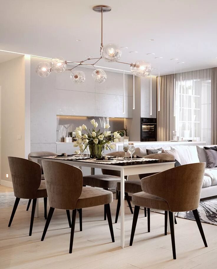 Кухня столовая гостиная современный дизайн Essential Home Mid Century Furniture Dining room design modern, Home interior de