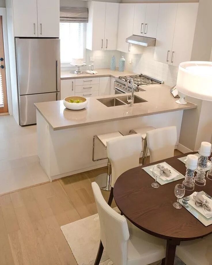 Кухня столовая планировка фото Совмещаем кухню и столовую Небольшие кухни, Планы кухни, Перепланировка кухни