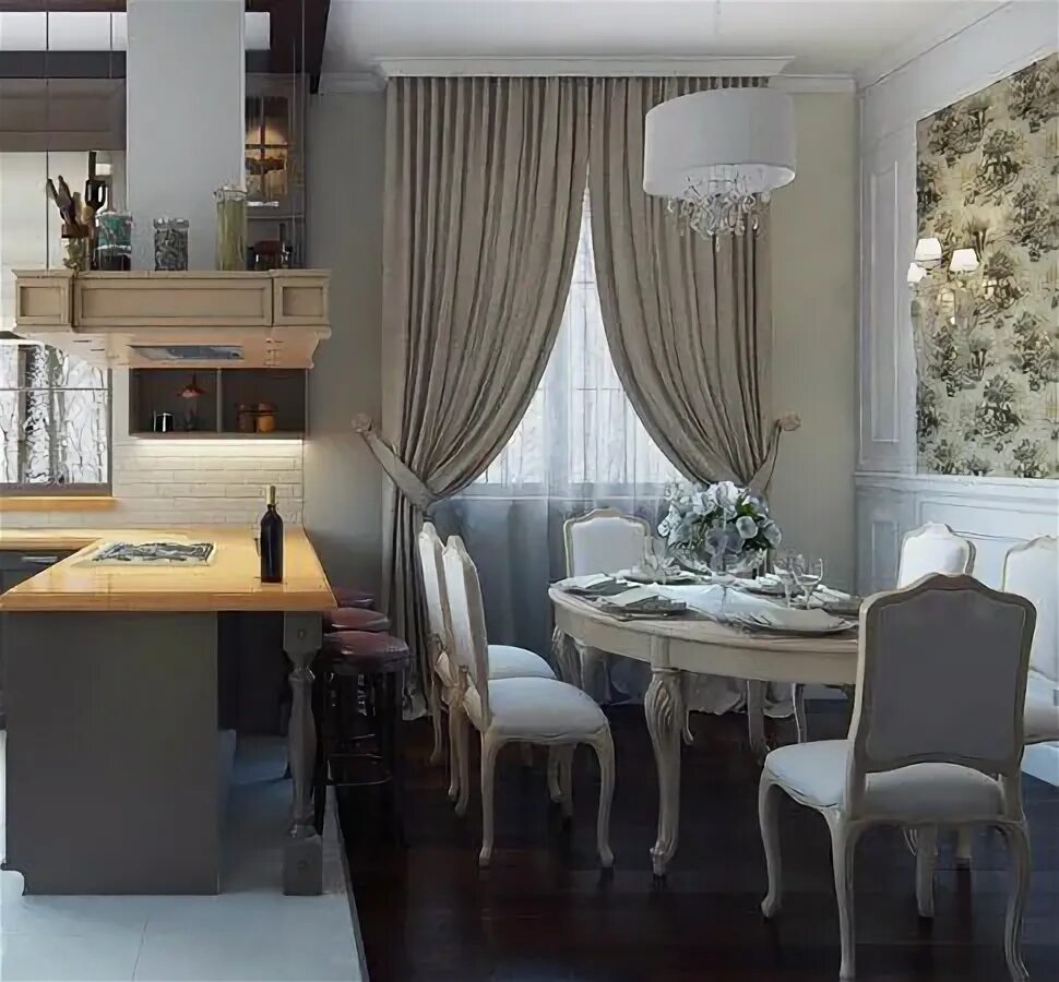 Кухня столовая в частном доме фото Питерская квартира в пастельных тонах для семьи с ребенком - Красивые квартиры