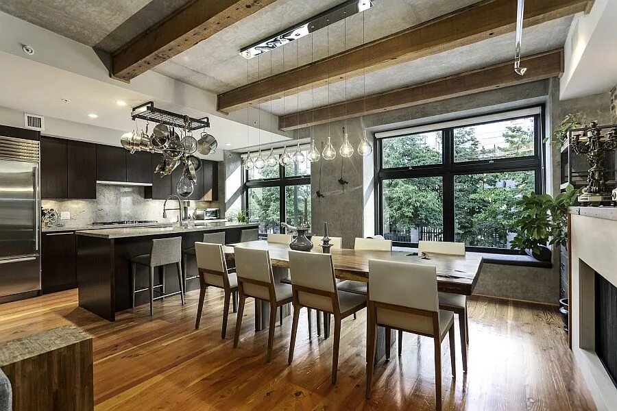 Кухня столовая в стиле лофт Modernism Meets Eclectic Beauty Inside Exclusive Vancouver Loft Outdoor kitchen 