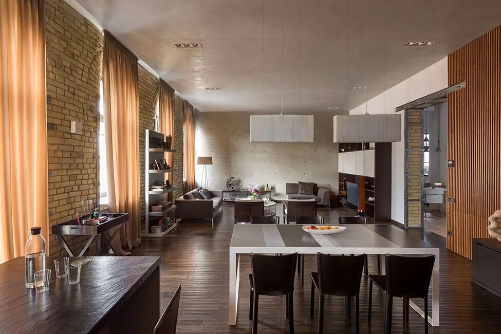 Кухня столовая в стиле лофт Интерьер лофта Loft apartment, Elegant interior design, Modern loft