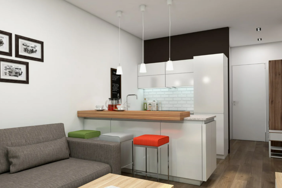 Кухня студия 14 кв м фото Купить Гостинку (КГТ) на 8-й улице (мкр Гармония) - предложения о продаже малосе