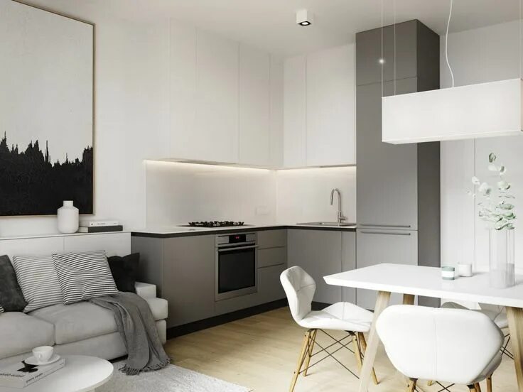 Кухня студия 17 кв м дизайн Кухня-гостиная 17 кв м 44 реальных фото, идеи дизайна Small apartment interior, 