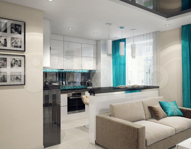 Кухня студия 40 кв м дизайн 2-к квартира, 70 м², 6/10 эт. на продажу в Тюмени Купить квартиру Авито
