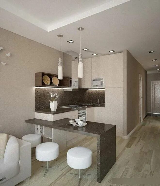 Кухня студия дизайн интерьера 18 кв м дизайн квартиры Idee per la cucina, Arredamento, Cucine piccole