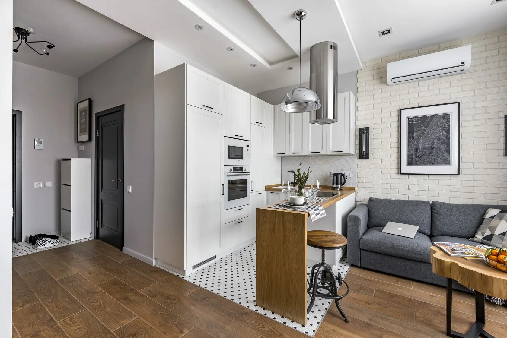 Кухня студия дизайн интерьера 20 кв Квадратные квартиры студии дизайн