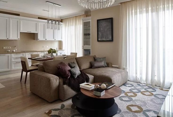 Кухня студия два окна дизайн ideas-kitchen-2017-17 Большие гостиные, Интерьер, Дизайн