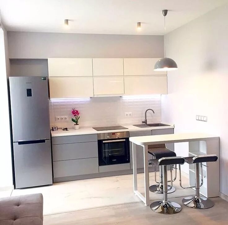 Кухня студия фото Размер не имеет значения! Маленькая кухня может быть стильной и функциональной. 