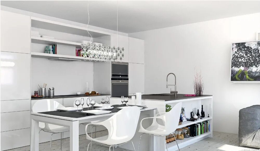 Кухня студия фото Кухонный гарнитур для квартиры-студии - статьи про мебель в блоге мебельной фабр