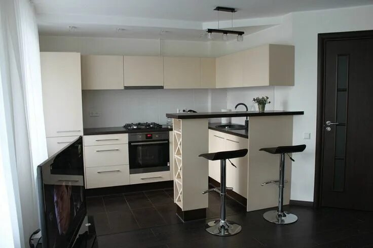 Кухня студия фото дизайн с барной Кухня "Макиато" Кухня, Идеи для дома и Для дома