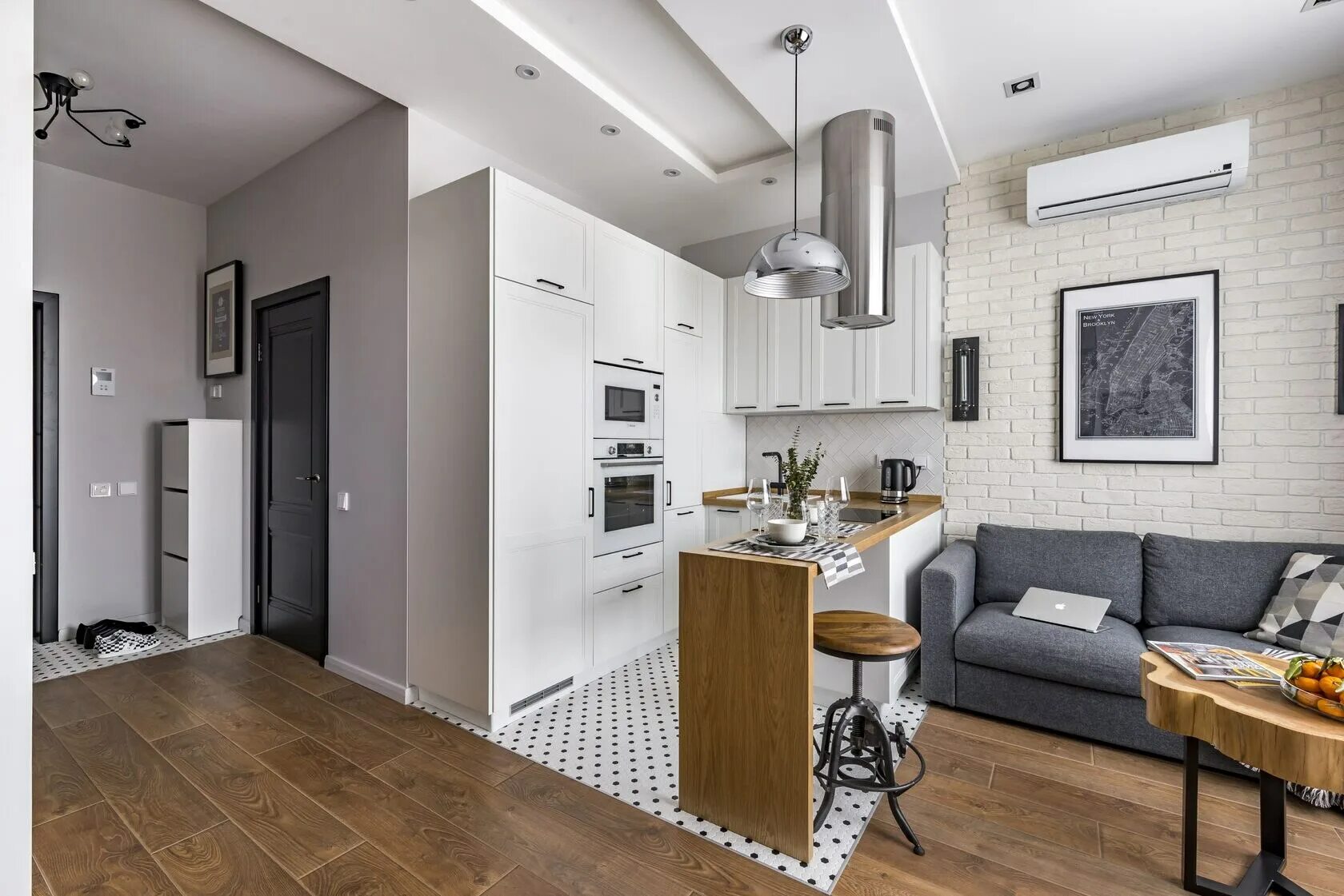 Кухня студия фото реальных Дизайнерский ремонт студии фото - DelaDom.ru