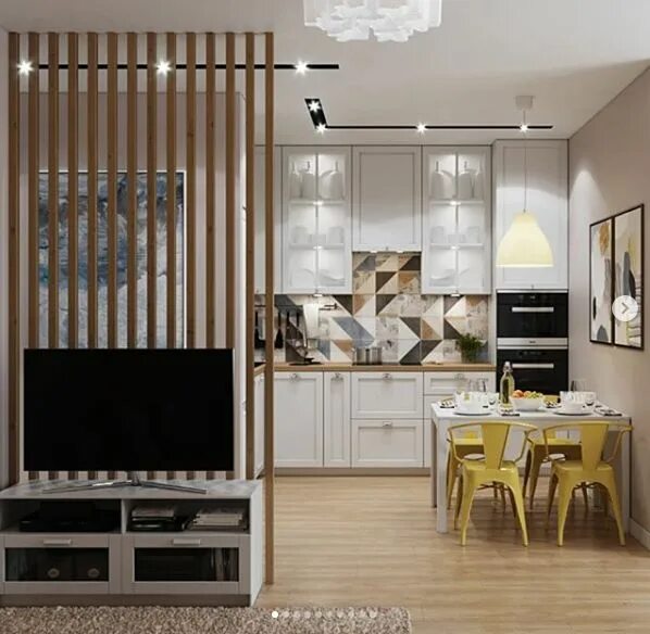 Кухня студия перегородка фото Пин от пользователя Catia Miguel на доске Home sweet home (Cozinha) Небольшие го